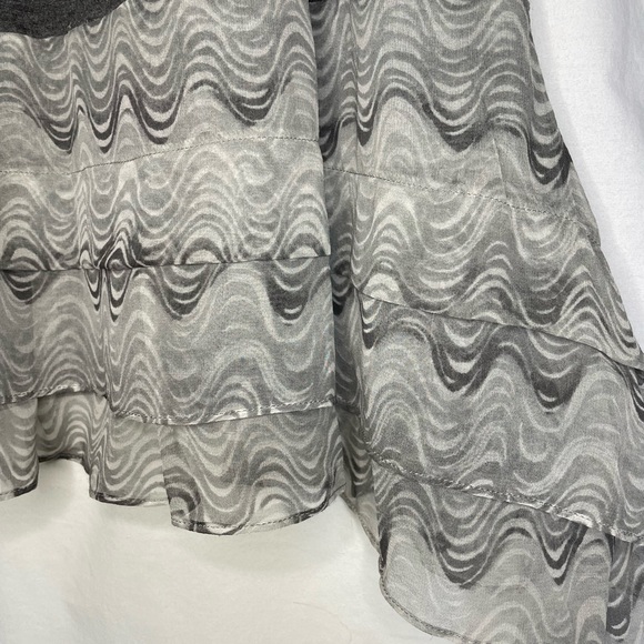 Elizabeth & James Gray Slip Dress w/ Ruffle Accent - Picture 3 of 5